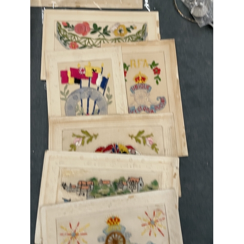 158 - SEVEN WWI SILK POSTCARDS