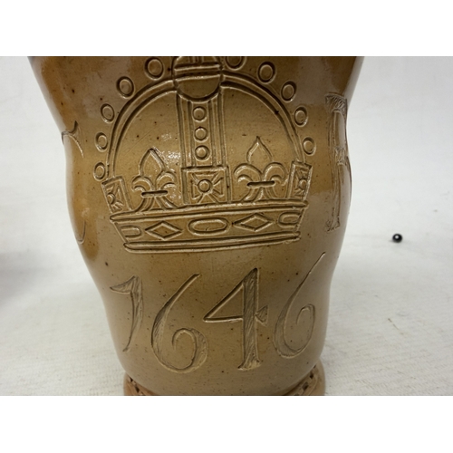 186A - A PHILIPS LONDON DOULTON STONEWARE BEAKER 14CM