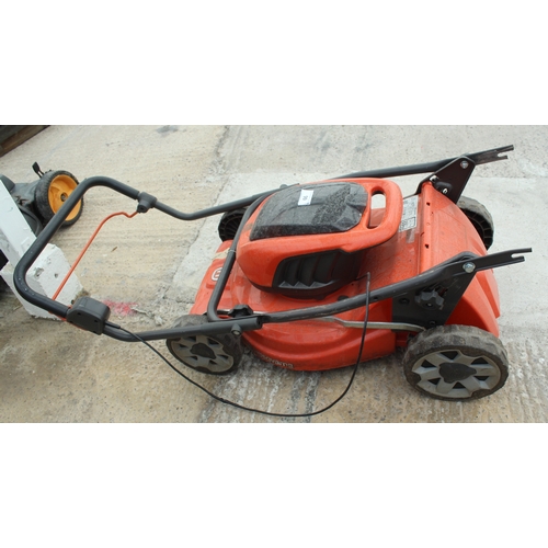 96 - A HUSQVARNA BATTERY OPERATED LAWN MOWER & HUSQVARNA HD45 HEDGE CUTTER ONE BATTERY  NO VAT