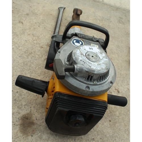 113 - A PETROL WACKER/BREAKER WITH CHISEL  NO VAT