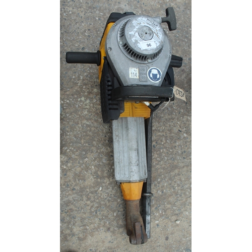 113 - A PETROL WACKER/BREAKER WITH CHISEL  NO VAT