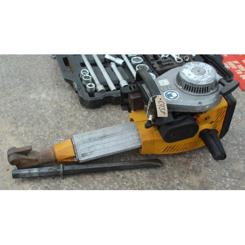 113 - A PETROL WACKER/BREAKER WITH CHISEL  NO VAT