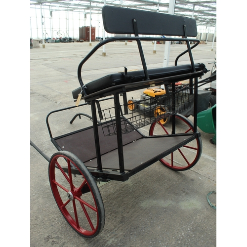 108 - A PONY/DONKEY TRAP, UNUSED AND IN GOOD ORDER  NO VAT