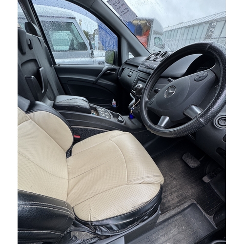 182 - A BLACK MERCEDES VITO 113 BLUE TAXI DIESEL AUTOMATIC LB12GZD FIRST REG 28/06/12 MOT 02/09/27 APPROX ... 