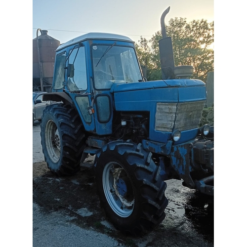 201 - 1983 FORD 7710 TRACTOR WITH LOG BOOK 4 WHEEL DRIVE Q CAB IT WAS RUNNING 4 WEEKS AGO BUT NOW HAS ENGI... 