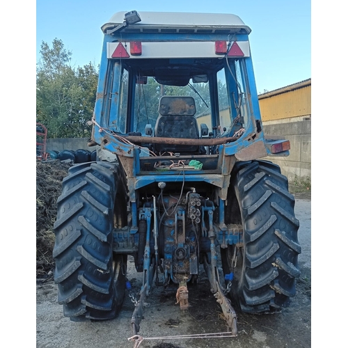201 - 1983 FORD 7710 TRACTOR WITH LOG BOOK 4 WHEEL DRIVE Q CAB IT WAS RUNNING 4 WEEKS AGO BUT NOW HAS ENGI... 