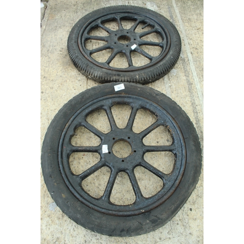 361 - A PAIR OF WHEELS & TYRES NO VAT