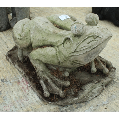 364 - A LARGE CONCRETE FROG  NO VAT