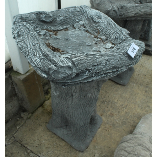 378 - A BIRD BATH  NO VAT