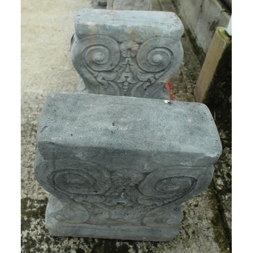 386 - BENCH PEDESTALS  NO VAT