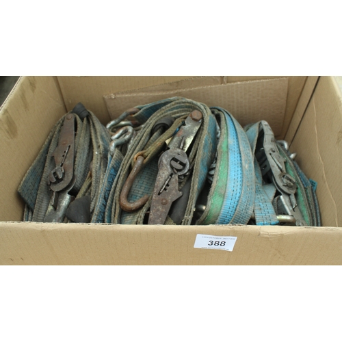 388 - A BOX OF RATCHET STRAPS  NO VAT