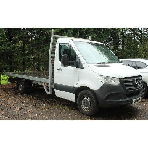 101 - A 2019 MERCEDES FLATBED PICKUP, REGISTRATION NUMBER DK19FPU, APPROX 156000 MILES, MOT UNTIL END OF F... 