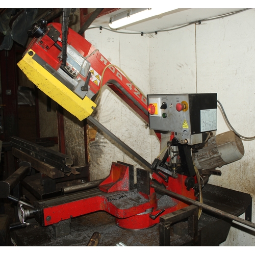 106 - A 2019 BIANCO MOD 420 MAN 1.87KW POWER HACKSAW (3 PHASE) IN GOOD WORKING ORDER WHILST ALL DESCRIPTIO... 