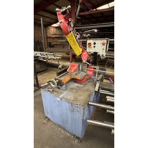 107 - AN APPROX 2016 BIANCO MOD 330  POWER HACKSAW (3 PHASE), IN GOOD WORKING ORDER WHILST ALL DESCRIPTION... 
