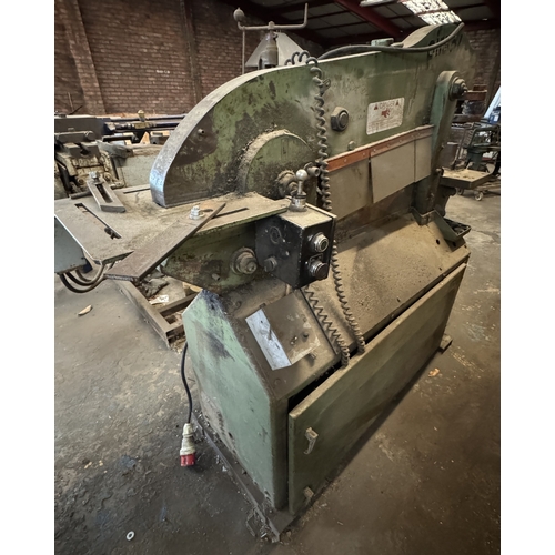 125 - A THREE PHASE PIRANHA P50 IRONWORKER, ONLY WORKS AT ONE END FOR THE NOTCHING FUNCTION