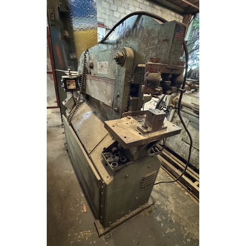 125 - A THREE PHASE PIRANHA P50 IRONWORKER, ONLY WORKS AT ONE END FOR THE NOTCHING FUNCTION