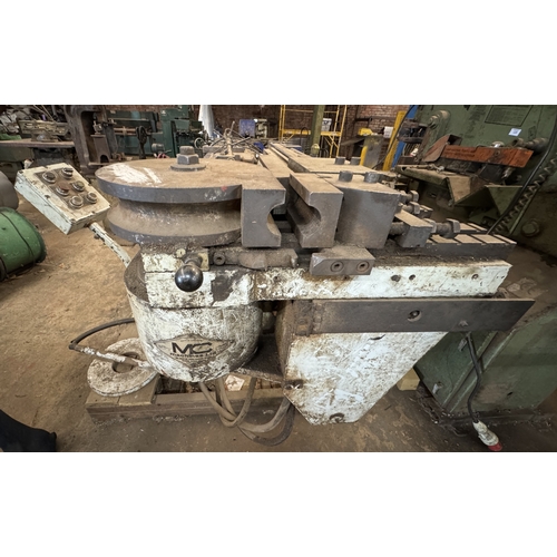 126 - A THREE PHASE HEAVY DUTY METAL TUBE BENDER GOOD WORKING ORDER WHILST ALL DESCRIPTIONS ARE GIVEN IN G... 