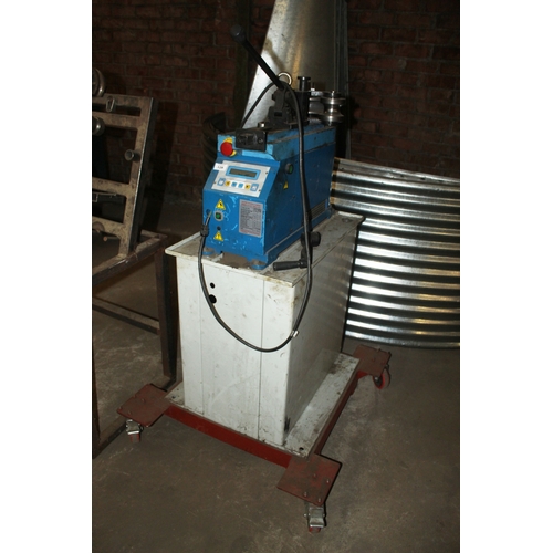 128 - A METALLKRAFT RB54 THREE PHASE METAL TUBE BENDING MACHINE WITH A RACK OF VARIOUS TOOLS GOOD WORKING ... 