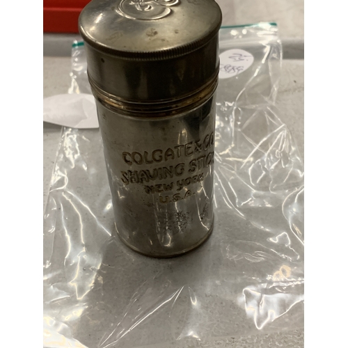 A SMALL COLGATE SHAVING BOTTLE
