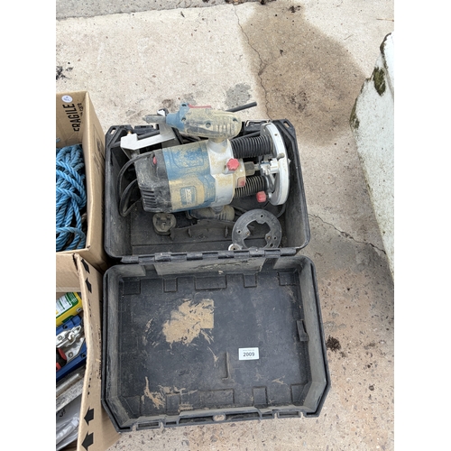 AN ASSORTMENT OF TOOLS TO INCLUDE AN ERBAUER ROUTER WITH CARRY CASE ...