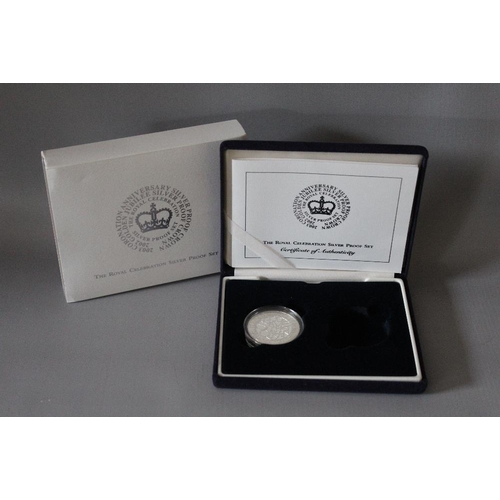 144 - A ROYAL MINT 2003 ROYAL CELEBRATION SILVER PROOF £5 COIN, with COA/Booklet, in original presentation... 