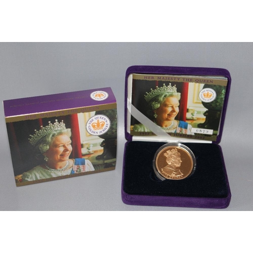 2 - A ROYAL MINT 2002 GOLDEN JUBILEE GOLD PROOF £5 COIN, limited edition, with COA/Booklet,  in original... 