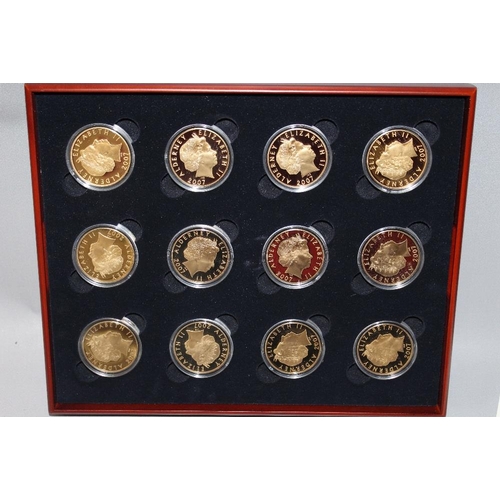 22 - A ROYAL MINT 2007 SILVER PROOF 'HISTORY OF THE MONARCHY' TWELVE PIECE CROWN COIN SET, with COA/Bookl... 