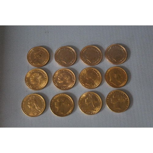 26 - A ROYAL MINT HISTORIC GOLD SOVEREIGN COLLECTION TWELVE COIN SET, comprising Queen Elizabeth II 1963,... 