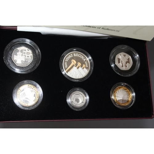 51 - A ROYAL MINT 2006 UNITED KINGDOM PIEDFORT COLLECTION SIX COIN SET, comprising Queens 80th birthday c... 