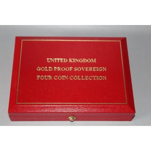 53 - A ROYAL MINT 1997 GOLD PROOF FOUR COIN SOVEREIGN COLLECTION, comprising £5, £2, Sovereign and Half S... 