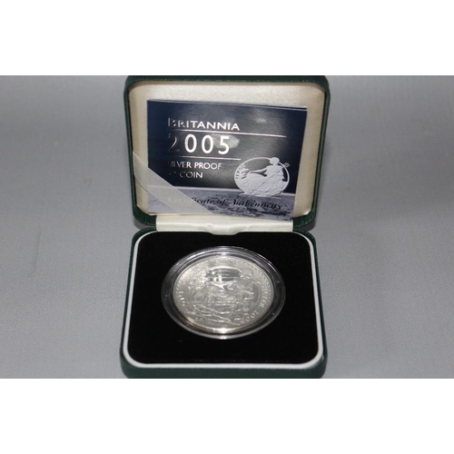 54 - A ROYAL MINT 2005 BRITANNIA SILVER PROOF £2 COIN, with COA/Booklet, in original presentation case... 