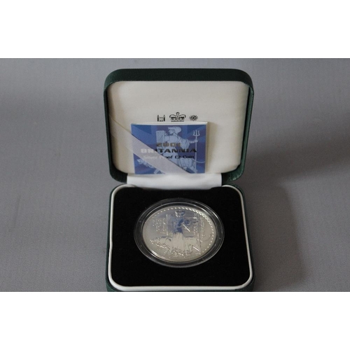 56 - A ROYAL MINT 2001 BRITANNIA SILVER PROOF £2 COIN, with COA/Booklet, in original presentation case... 