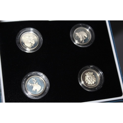 58 - A ROYAL MINT 2004 UNITED KINGDOM SILVER PATTERN FOUR £1 COIN SET, comprising Scotland, Northern Irel... 