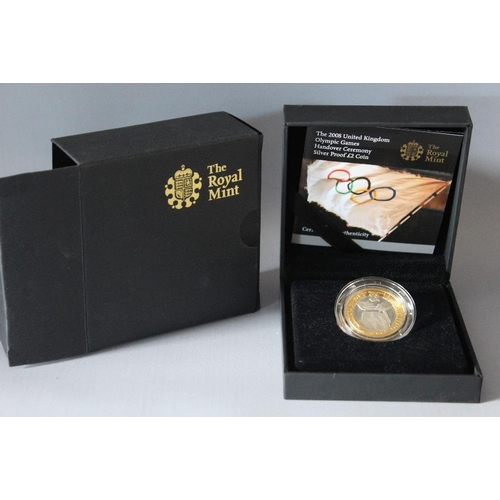 6 - A ROYAL MINT 2008 OLYMPIC GAMES HAND OVER CEREMONY SILVER PROOF £2 COIN, with COA/Booklet, in origin... 