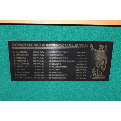 61 - A ROMAN EMPIRE 20 EMPEROR COLLECTION TWENTY COIN SET, with COA, in original presentation casewith ou... 