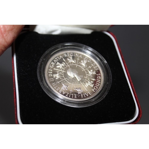 65 - A ROYAL MINT UNITED KINGDOM 'CORONATION 40TH ANNIVERSARY' SILVER PROOF CROWN, with COA/Booklet, in o... 