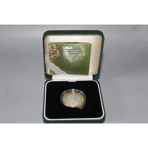 75 - A ROYAL MINT SILVER PROOF 'DNA CELEBRATING THE FIFTIETH ANNIVERSARY OF THE DOUBLE HELIX DISCOVERY' £... 