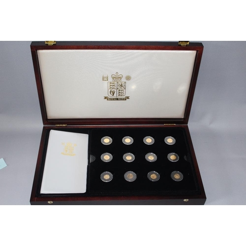 78 - A ROYAL MINT THE PRECIOUS FINE GOLD COLLECTION GOLD PROOF TWELVE COIN SET, with COA/Booklet, in orig... 