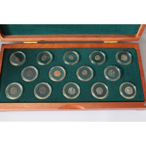 79 - THE BIBLICAL HOLY LAND - JUDEA FOURTEEN  COIN COLLECTION FROM THE TIME OF JESUS, in original present... 