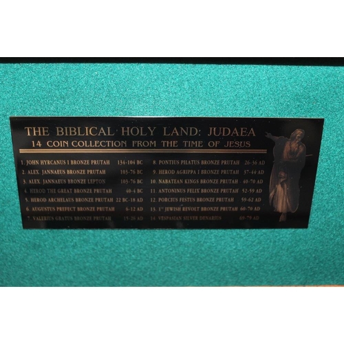 79 - THE BIBLICAL HOLY LAND - JUDEA FOURTEEN  COIN COLLECTION FROM THE TIME OF JESUS, in original present... 