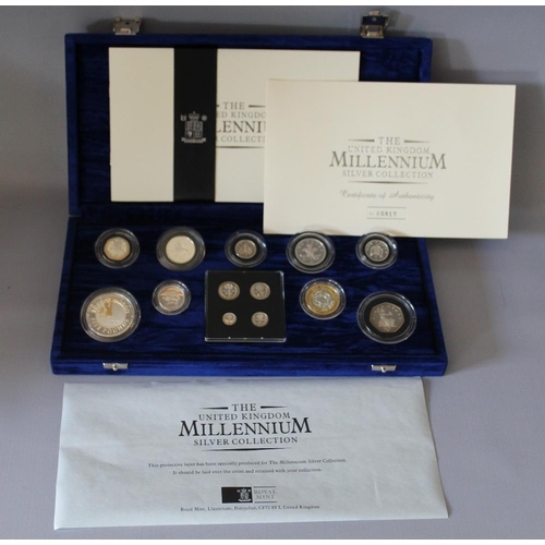 8 - A ROYAL MINT 2000 MILLENNIUM SILVER PROOF COLLECTION - THIRTEEN COIN SET, comprising £5, £2, £1, 50p... 