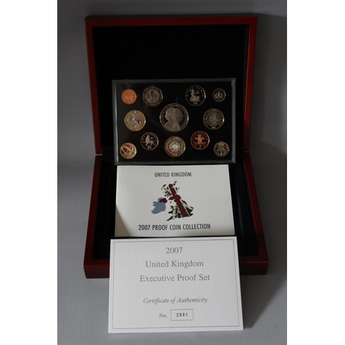 84 - A ROYAL MINT 2007 UNITED KINGDOM EXECUTIVE PROOF TWELVE COIN SET, comprising £5, £2 (3), £1, 50 penc... 