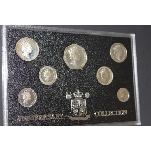 85 - A ROYAL MINT 1996 SILVER PROOF ANNIVERSARY COLLECTION SEVEN COIN SET, comprising £1, 50 pence, 20 pe... 