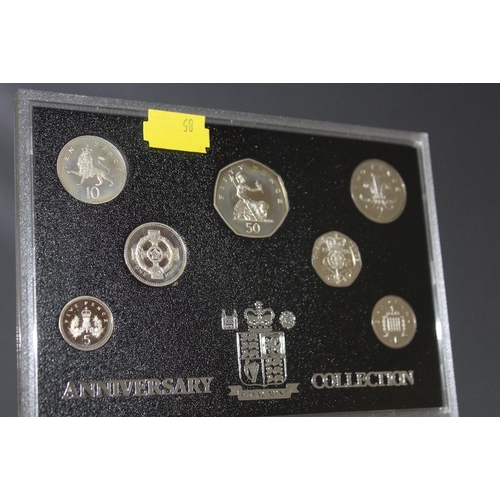 85 - A ROYAL MINT 1996 SILVER PROOF ANNIVERSARY COLLECTION SEVEN COIN SET, comprising £1, 50 pence, 20 pe... 