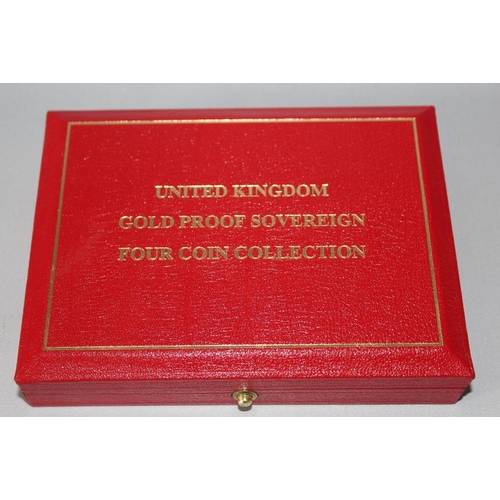 86 - A ROYAL MINT 1998 UNITED KINGDOM GOLD PROOF FOUR COIN SOVEREIGN COLLECTION, comprising £5, Double So... 