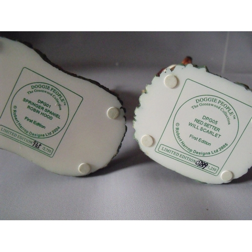 43 - SEVEN BOXED ROBERT HARROP LIMITED EDITION GREENWOOD COLLECTION DOGGIE PEOPLE FIGURES, comprising Rob... 