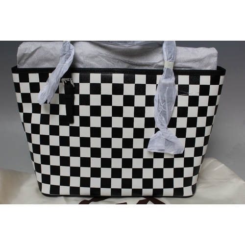 Black and white checkered store michael kors purse