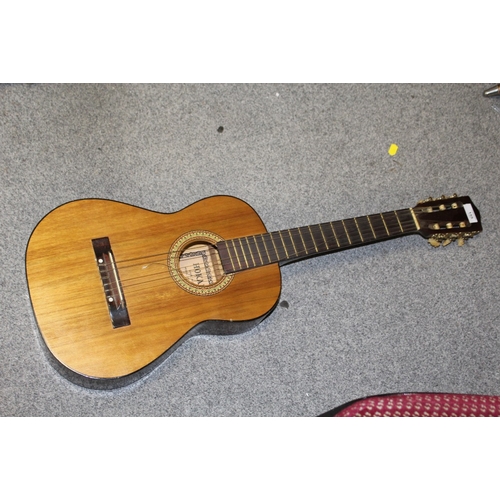 155 - A VINTAGE HOKADA CHILD SIZE ACOUSTIC GUITAR A/F