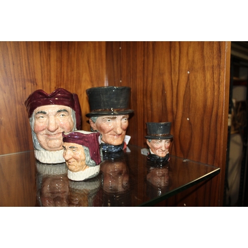 170 - TWO ROYAL DOULTON CHARACTER JUGS - JOHN PEEL, consisting of medium and large, H 16.5 cm AND TWO ROYA... 