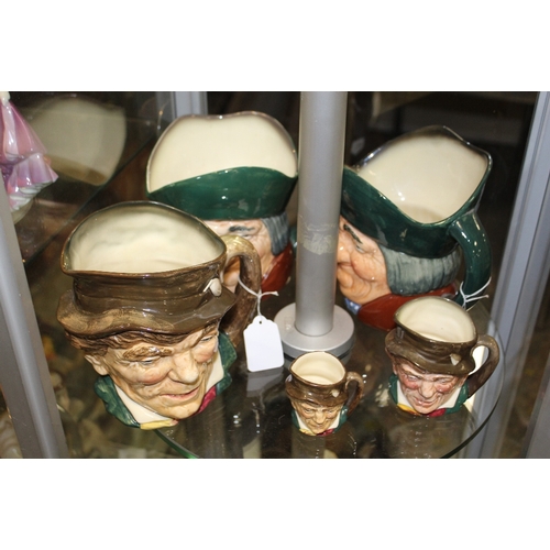 174 - THREE GRADUATING ROYAL DOULTON CHARACTER JUGS - PADDY, consisting of small, medium and large, H 16 c... 
